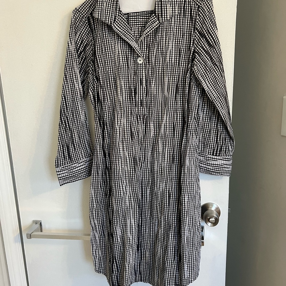 Foxcroft Black and White Striped Mini Dress